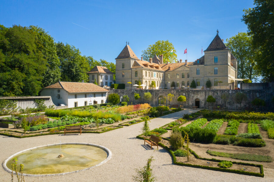 Vue du Château de Prangins et de son Potager ©Musée national suisse Photo Loïc Oswald